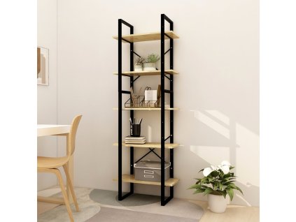 Multidom Knižnica s 5 policami 60x30x175 cm, borovicový masív