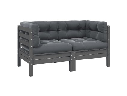 Multidom 2-miestna záhradná pohovka s podložkami borovicové drevo