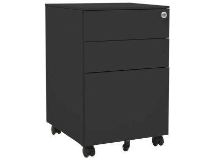 Multidom Mobilná kartotéka antracitová 39x45x60 cm oceľ