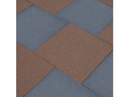 Multidom Protipádové dlaždice 12 ks sivé 50x50x3 cm gumené