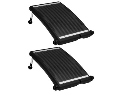 Multidom Zaoblené bazénové solárne ohrievacie panely 2 ks 72,5x46 cm