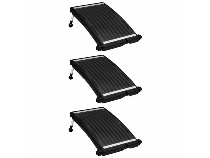 Multidom Zaoblené bazénové solárne ohrievacie panely 3 ks 72,5x46 cm