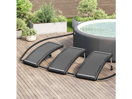 Multidom Zaoblené bazénové solárne ohrievacie panely 3 ks 110x65 cm