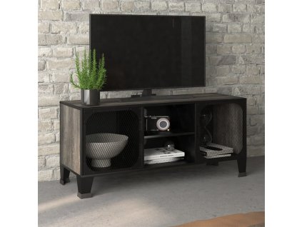 Multidom TV skrinka sivá 105x36x47 cm kov a MDF