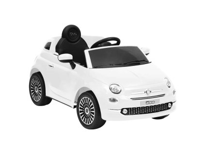 Multidom Detské elektrické autíčko Fiat 500, biele
