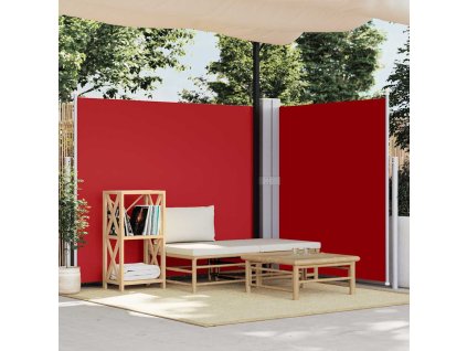 Multidom Zaťahovacia bočná markíza červená 180x600 cm