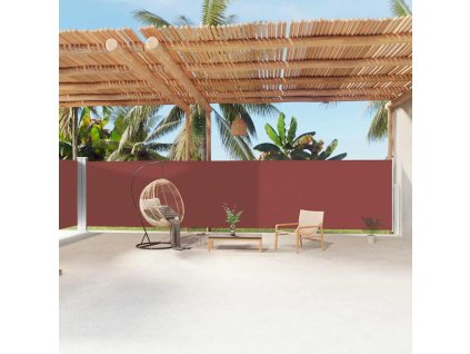 Multidom Zaťahovacia bočná markíza hnedá 180x1200 cm