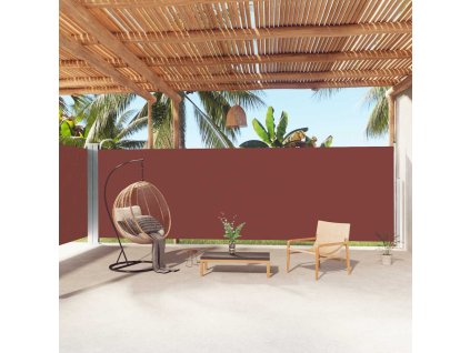 Multidom Zaťahovacia bočná markíza hnedá 200x1000 cm