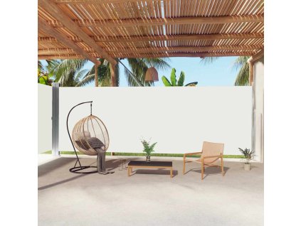 Multidom Zaťahovacia bočná markíza krémová 220x1000 cm