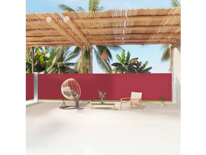 Multidom Zaťahovacia bočná markíza červená 160x1200 cm