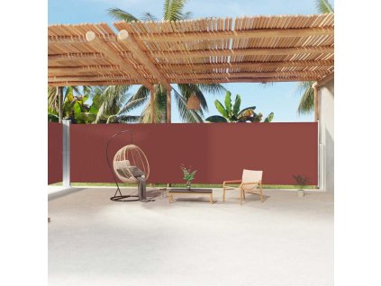 Multidom Zaťahovacia bočná markíza hnedá 200x1200 cm