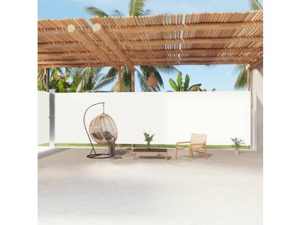 Multidom Zaťahovacia bočná markíza krémová 220x1200 cm