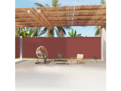 Multidom Zaťahovacia bočná markíza hnedá 220x1200 cm