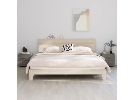 Multidom Nočné stolíky HAMAR 2 ks, svetlosivé 40x35x44,5 cm, borovica