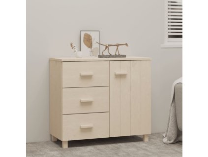 Multidom Komoda HAMAR, medovo hnedá 90x40x80 cm, borovicový masív