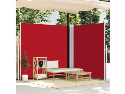 Multidom Zaťahovacia bočná markíza červená 200x600 cm