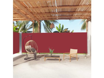 Multidom Zaťahovacia bočná markíza červená 200x1000 cm