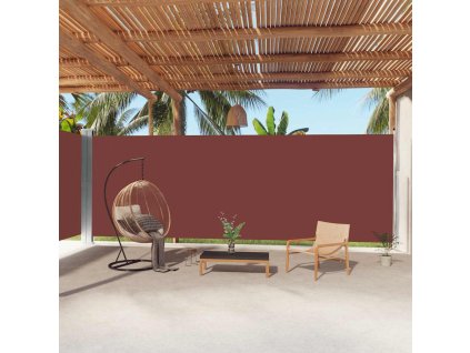 Multidom Zaťahovacia bočná markíza hnedá 220x1000 cm