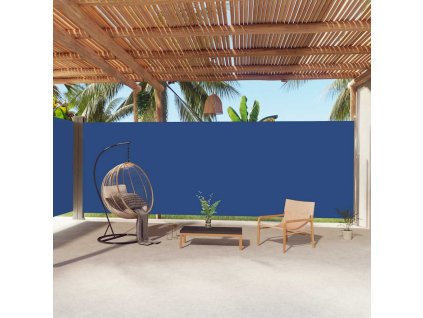 Multidom Zaťahovacia bočná markíza modrá 220x1000 cm