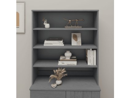 Multidom Nadstavec na komodu HAMAR, tmavosivý 90x30x100 cm, borovica