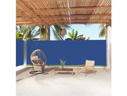 Multidom Zaťahovacia bočná markíza modrá 200x1000 cm