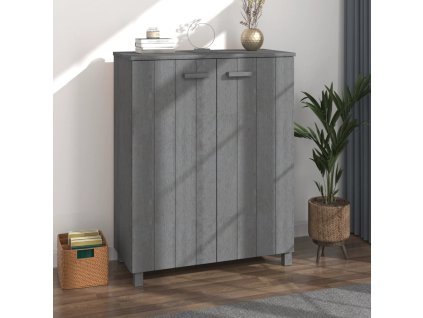 Multidom Skrinka na topánky HAMAR, tmavosivá 85x40x108 cm, borovica