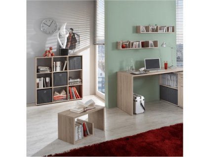 FMD Regál s 9 priehradkami dubové drevo