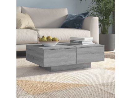 Multidom Konferenčný stolík sivý dub sonoma 90x60x31 cm spracované drevo