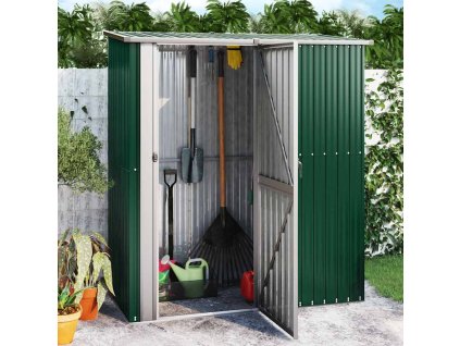 Multidom Záhradný domček zelený 180,5x97x209,5 cm pozinkovaná oceľ