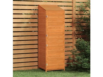 Multidom Záhradná kôlňa hnedá 55x52x174,5 cm masívne jedľové drevo