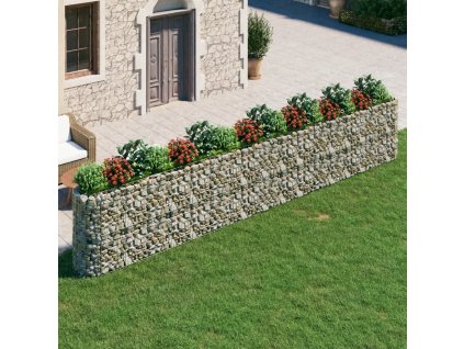 Multidom Gabiónový vyvýšený záhon pozinkované železo 610x50x100 cm