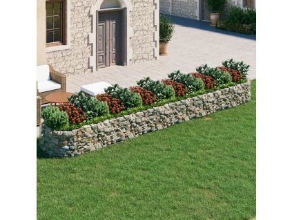 Multidom Gabiónový vyvýšený záhon pozinkované železo 600x100x50 cm