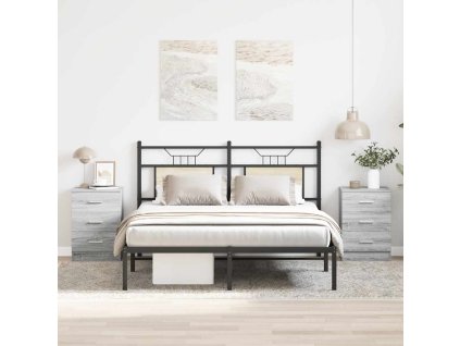 Multidom Nočné stolíky 2 ks sivé sonoma 38x35x56 cm spracované drevo