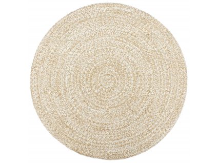 Multidom Ručne vyrobený jutový koberec biely a hnedý 240 cm