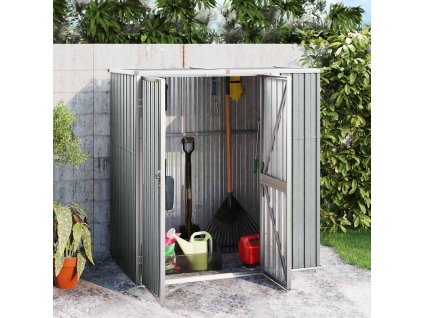 Multidom Záhradná kôlňa na náradie, sivá 161x89x161 cm, pozinkovaná oceľ