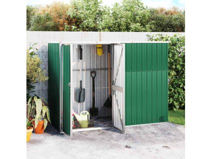 Multidom Záhradná kôlňa na náradie zelená 225x89x161 cm pozinkovaná oceľ