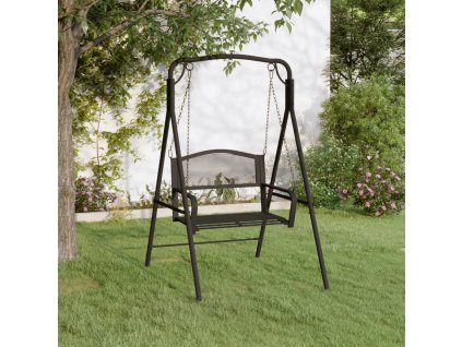 Multidom Hojdačka 124 cm čierna oceľová