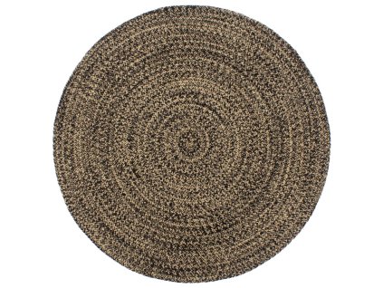 Multidom Ručne vyrobený jutový koberec čierno-hnedý 210 cm