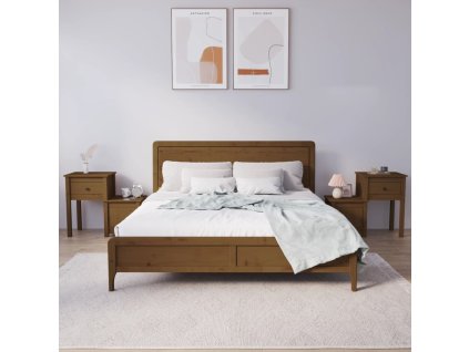 Multidom Nočné stolíky 2 ks medovohnedé 79,5x38x65,5 cm masívna borovica