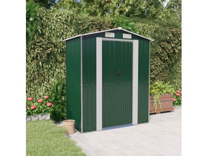 Multidom Záhradná kôlňa zelená 192x108x223 cm pozinkovaná oceľ