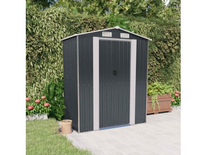 Multidom Záhradná kôlňa antracitová 192x108x223 cm pozinkovaná oceľ