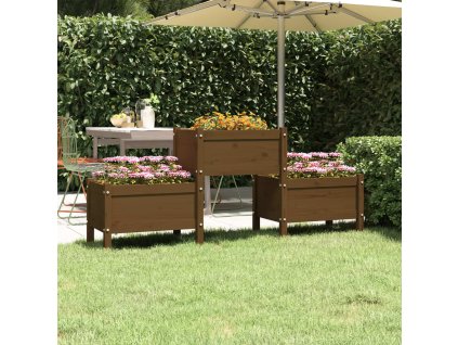 Multidom Kvetináč medovo-hnedý 178,5x44x75 cm borovicový masív