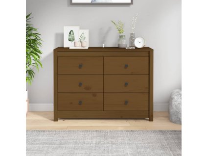 Multidom Príručná skrinka medovo-hnedá 100x40x72 cm masívna borovica