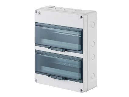 Rozvaděč FlatBOX 5926 IP65, 26mod., na omítku, průhl. dveře, 340x270x119,5mm