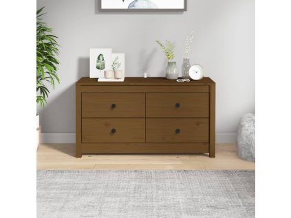 Multidom Bočná skrinka medovo-hnedá 100x40x54 cm masívna borovica