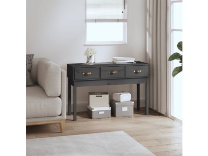 Multidom Konzolový stolík sivý 114x40x75 cm masívne borovicové drevo