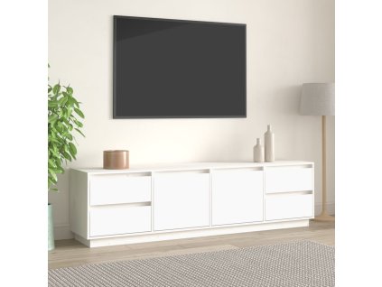 Multidom TV skrinka biela 176x37x47,5 cm masívna borovica