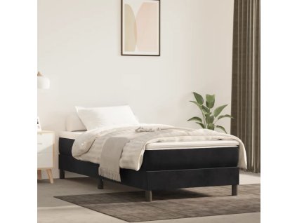 Multidom Matrac s taštičkovými pružinami stredná tvrdosť čierny 100x200x20 cm zamat