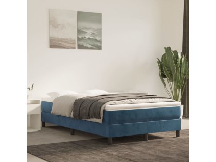 Multidom Matrac s taštičkovými pružinami tmavomodrá 120x200x20 cm zamat