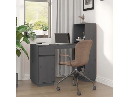 Multidom Stolík sivý 110x53x117 cm masívne borovicové drevo